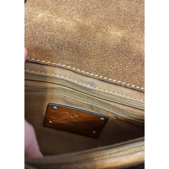 Patricia Nash Tooled Leather Crossbody Bag Turquoise Floral Western Boho - Picture 12 of 12